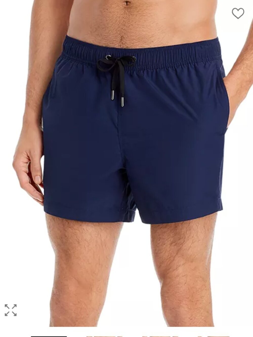 Onia Charles Swim Trunks Navy Blue 5" Inseam Lined Men's Large